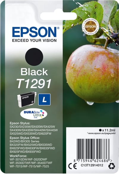 Epson singlepack zwarte T1291 DURABrite Ultra inkt
