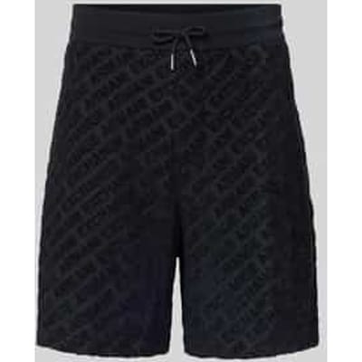 Shorts met logopatroon en elastische tailleband