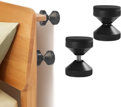 Hoofdbord Stopper - Bed Anti-Schudgereedschap - Stabiel Slapen - Verstelbaar met Schroefdraad - 40-47mm - Zwart