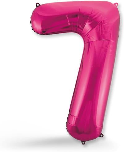 Grote Cijferballon 7 Jaar Roze - Verjaardag Decoratie Opblaasbaar