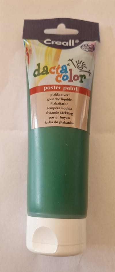 Creall 1 TubeDacta color - plakkaatverf primair donker groen 250 Mililiter 30516