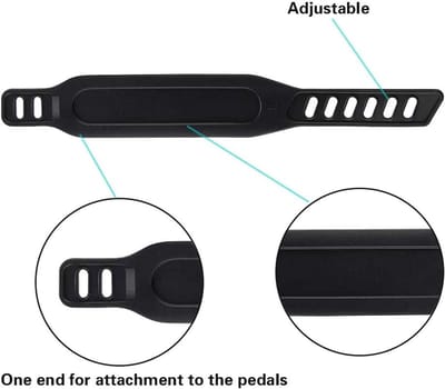 Thijox - Universele Verstelbare Hometrainer Pedaalriemen - Rubber Pedaalriemen voor Stationaire Fietsen - Duurzaam en Comfortabel - 2 Stuks (1 Paar) -