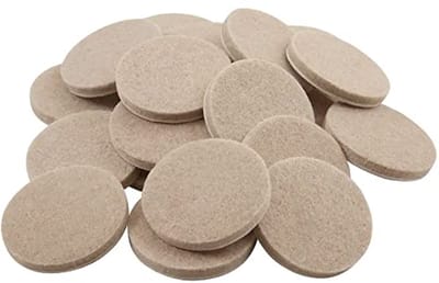 Zelfklevende ronde vloermeubelbescherming Heavy Duty vilten pads 15 mm - pak van 25 stuks