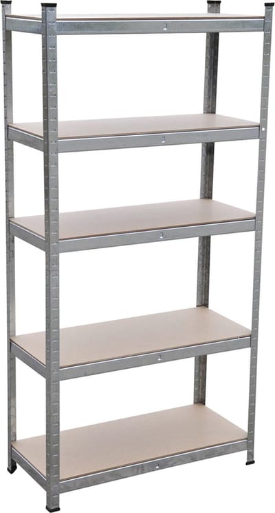 Kynast Stellingkast met 5 Verstelbare Planken - 172 x 75 x 30 cm - Staal - 75 kg Per Plank