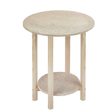 Ronde Gast Tafel - Kleine Bijzettafel - Buiten Gebruik - Ongelakt Grenenhout - 40x75 cm