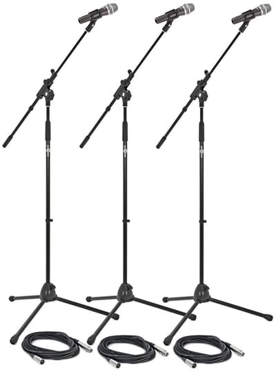 3 Stuks Microfoon Podiumpakket van Gear4music