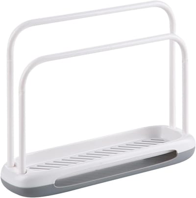 Praktische Organizer voor de Keukenspoelbak met Afvoer en 2-in-1 Sponshouder voor Badkamer en Keuken Accessoires