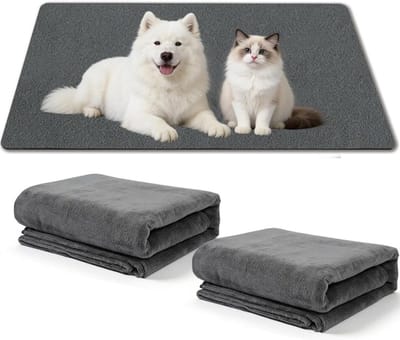 Set van 2 Wasbare Incontinentie Matten voor Honden, 100 x 70 cm, Waterdichte Puppy Pads voor Konijnen, Cavia's en Hamsters