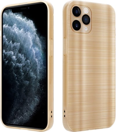 Cadorabo Hoesje geschikt voor Apple iPhone 11 PRO in Brushed Goud - Beschermhoes Case Cover van flexibel TPU silicone in Brushed design