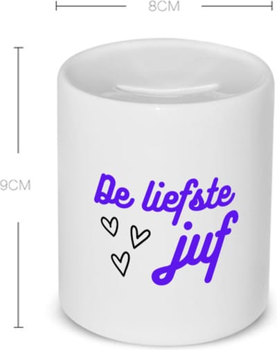 Akyol - de liefste juf Spaarpot - Juf - voor de liefste juf - juf - verjaardagscadeau - verjaardag - cadeau - afscheidscadeau - geschenk - leuke cadeau - kado - gift - juffendag - 350 ML inhoud