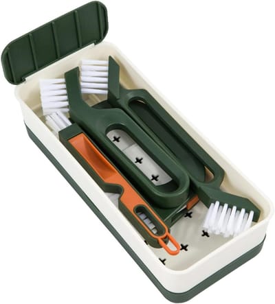 Grout Borstel Set - Spleet Reiniger - Kleine Ruimtes Reinigen - Ergonomisch Handvat - 4 Stuks - Groen