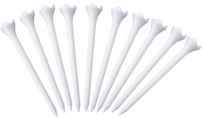 10-pack - Golftees - Golfaccessoires - Verminderen wrijving, Vergroten afstand, Slijtvast, Draagbaar - Geschikt voor golfliefhebbers (Wit,83mm)