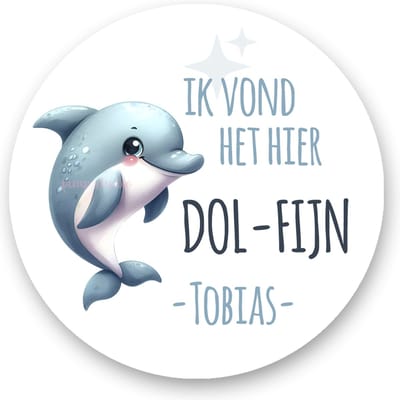 Traktatiestickers Afscheid Kleuterschool - DOL-FIJN - begin Basisschool -Sluitsticker - Kinder Traktatie - Traktatiestickers Pimp Studio