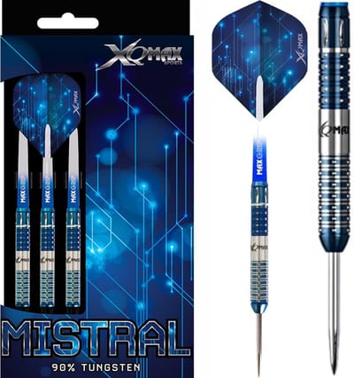 XQMax Mistral - darts - 21 gram - dartpijlen - 90% tungsten - steeltip