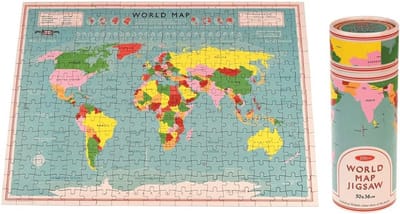 Puzzel Wereldkaart - Educatieve Puzzel - Geografie Leren - 300 Stukjes - 50 x 36 cm - Multicolor