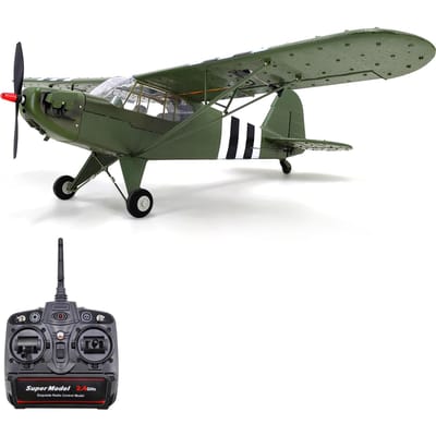 Avion télécommandé 2,4 GHz militaire EPP 1: Jouets volants stables à 16 échelles avec moteur sans balais 1 Battery vert d’armée