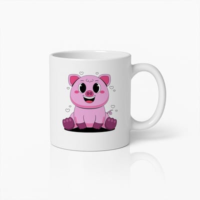Schattige Roze Varken Mok – Grappige Cartoon Dieren Koffiekop voor Kinderen, Boerderijdier Fans & Cadeau Ideeën