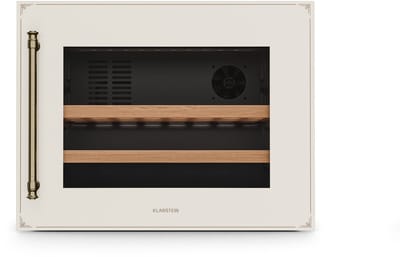 Klarstein Vinsider Victoria 28 wijnkoeler – 28 flessen, 1 zone, 5–20°C, touchscreenbediening, LED, trillings- en UV-bescherming, installatieklaar, stil, crèmekleurig
