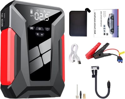 Draagbare Accu Starter - Jumpstarter Box - Auto Noodhulp - Alles-in-één Functie - Compact Ontwerp - Zwart