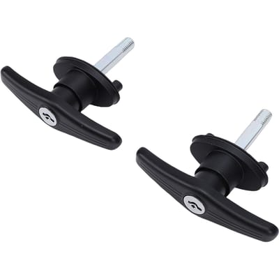 Afsluitbare T-greep voor truckkap Links en Rechts Verstelbaar RV T-greep Sluitset voor Trailers Campers black