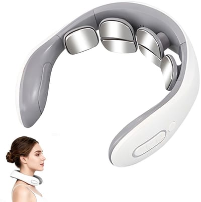 Belle's product-Nekmassage apparaat Draadloos-Draadloze nekmassager met warmte – 6 standen, 9 intensiteiten voor pijnverlichting-Belle's product