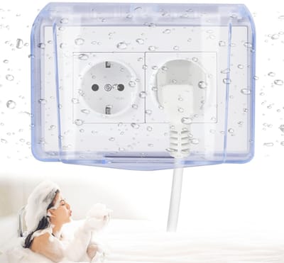 CRLYN® Buitenstopcontact - Buitenstopcontacten Waterdicht - Tuincontactdoos - Wit