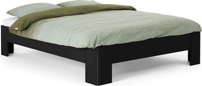 B Bright Fresh 450 Bed 140 x 200 cm - Bedframe Zwart - Bedombouw - Instaphoogte: 45cm - Tweepersoonsbedden