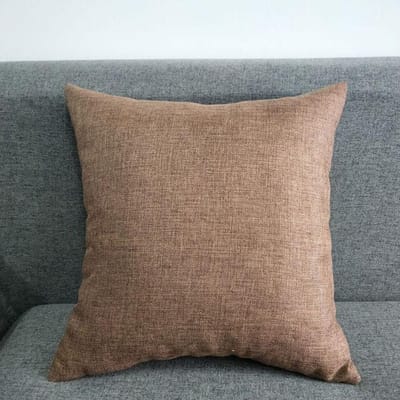 Dikke Linnen Stof Sierkussen Woonkamer Kussen Bankhoes Nachtkastje Rugkussen Auto Lendenkussenhoes Kantoor Gebruik Rughoes 60x80CM koffie