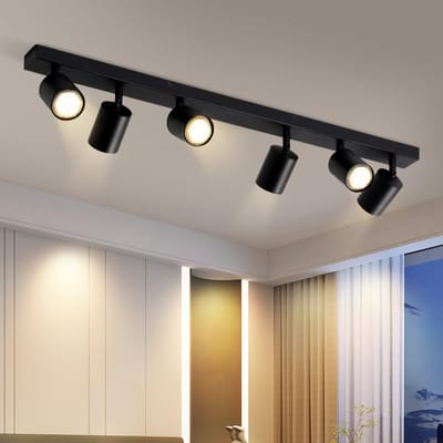 NETTLIFE Opbouwspot GU10 - 6 Lichts - wit - Moderne - woonkamerlamp - Plafondspot 76.5cm - zonder gloeilamp - Slaapkamer | Keuken