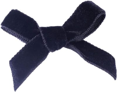 Mini Velours Strikjes - 100 Stuks Dubbelzijdige Strikjes voor Naaiwerk, DIY Creaties en Haaraccessoires in Zwart voor Bruiloften en Decoraties