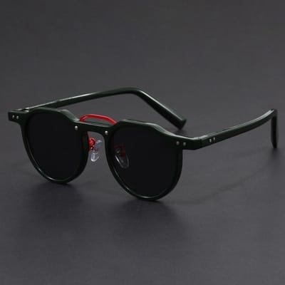 Lunettes de soleil style vintage monture métallique forme ovale pour femmes et hommes tendance punk forme ronde lunettes de soleil premium designer conduite black