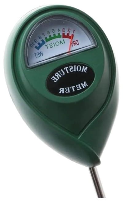 Bodemvochtigheidsmeter - Analoge hygrometer - Planten verzorgen - Met metalen sonde - 31 cm lang - Zwart