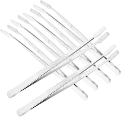 Precisie Pincetten Set - Hobby Tangen - Kleine Onderdelen Pakken - Ergonomisch Ontwerp - 6 Stuks - Zilverkleurig