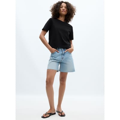 Stradivarius B01 Pack van 2 basic T-shirts regular fit met korte mouw  Zwart XS