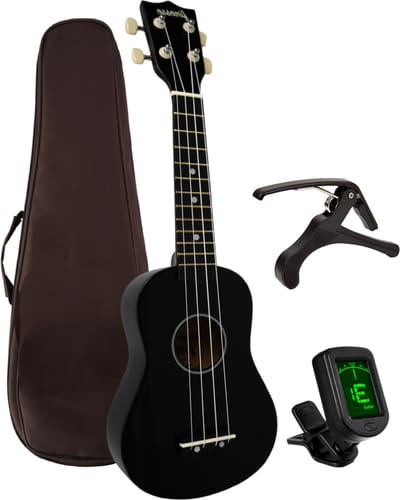 Finesse Ukelele - Starterset - 21" - Ukulele - Kind - Muziekinstrument – Zwart