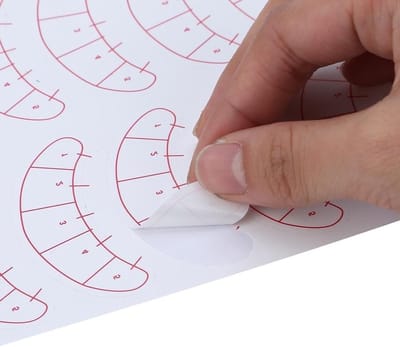 40 Stuks Zelfklevende Stickers voor Wimperextensions - Positioneringspads en Oefenhulpmiddelen voor Wimpertraining en Wimperstyling