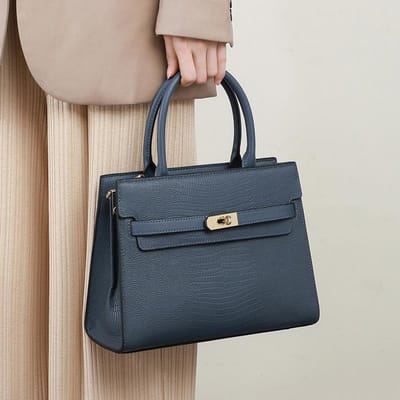 Tas Echt Leer Dames Tas Grote Capaciteit High-end Zakelijke Pendel Handtas Niche Tas Veelzijdige Dames gray