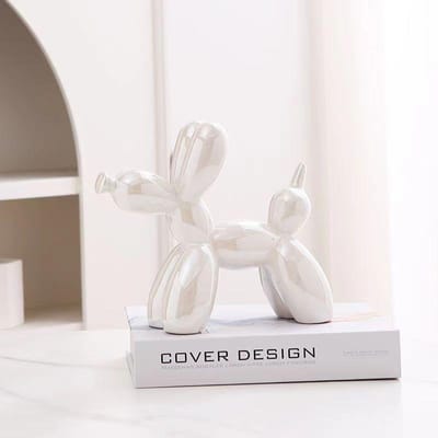 11cm Mini Keramische Ballonhond Abstract Ornament Creatief Beeld Studeerkamer Beeldje Woonaccessoires Festivaldecoratie 11cmX4cmX11cm