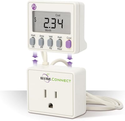 Stroomverbruik Meter met Display en Lange Snoer - Energieverbruik Meten