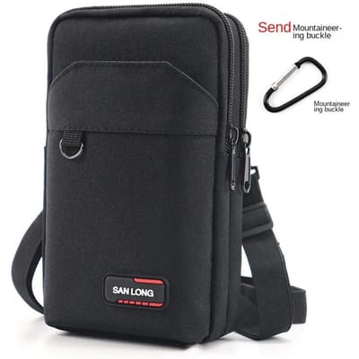 Nieuwe Buitensporten Heuptas Kleine Schoudertas Hardloop heuptas Unisex Grote Capaciteit Nul Portemonnee Mobiele telefoon etui black