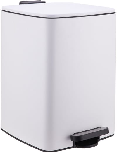 Pedaalemmer - 20 liter - keuken - wit
