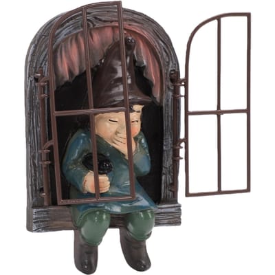 Tuinkabouters Decor Buiten Boomknuffelaar Beeldje Hars Figuurtje Ornament voor Terras Tuin Gazon Schutting