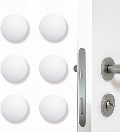 Deurstoppers Muurbeschermer - Deurbumper Geluiddemper - Muren Beschermen - Zelfklevend Siliconen - 6 stuks - Wit