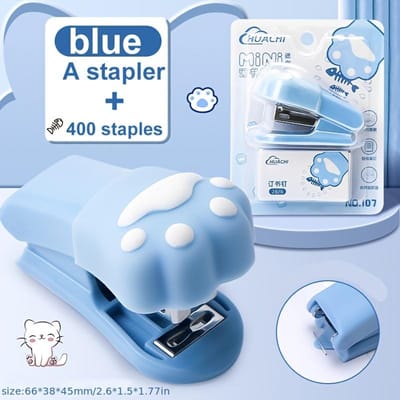 Kattenpoot Mini Nietmachine blauw