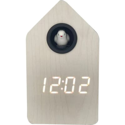 Karlsson - Wekker Cuckoo LED - Wit
