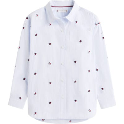 Tommy Hilfiger Girls Striped Star Shirt Sweet Blue Stripes Taglia: 12 | Camicie Outlet | Unisex | Blu