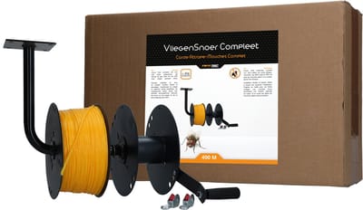 Knock Pest Complete Set Vliegenlint – 400 Meter – Vliegenbestrijding – Vliegenvanger Plakstrip - Gifvrij – Met Kleefstof en Lokmiddel – Geel – Langdurige Bescherming – Effectief – Veilig voor Huisdieren en Kinderen