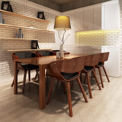 vidaXL - Eetkamerstoelen - 6 - st - kunstleer - bruin