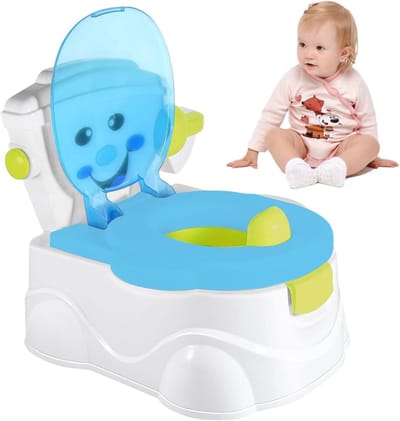 Trainingstoilet - Potje stoel - Zindelijkheidstraining - 3-in-1 functie - Spatwaterdicht - Blauw