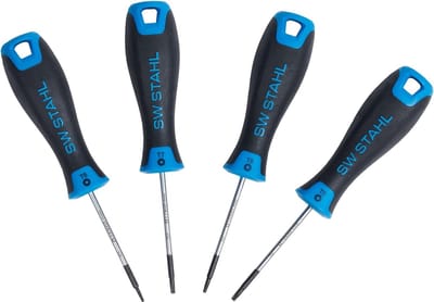 SW-Stahl 32813L schroevendraaierset met TX-profiel I T6-T9 x 60 mm I TX-schroevendraaierset I gereedschapset 4-delig